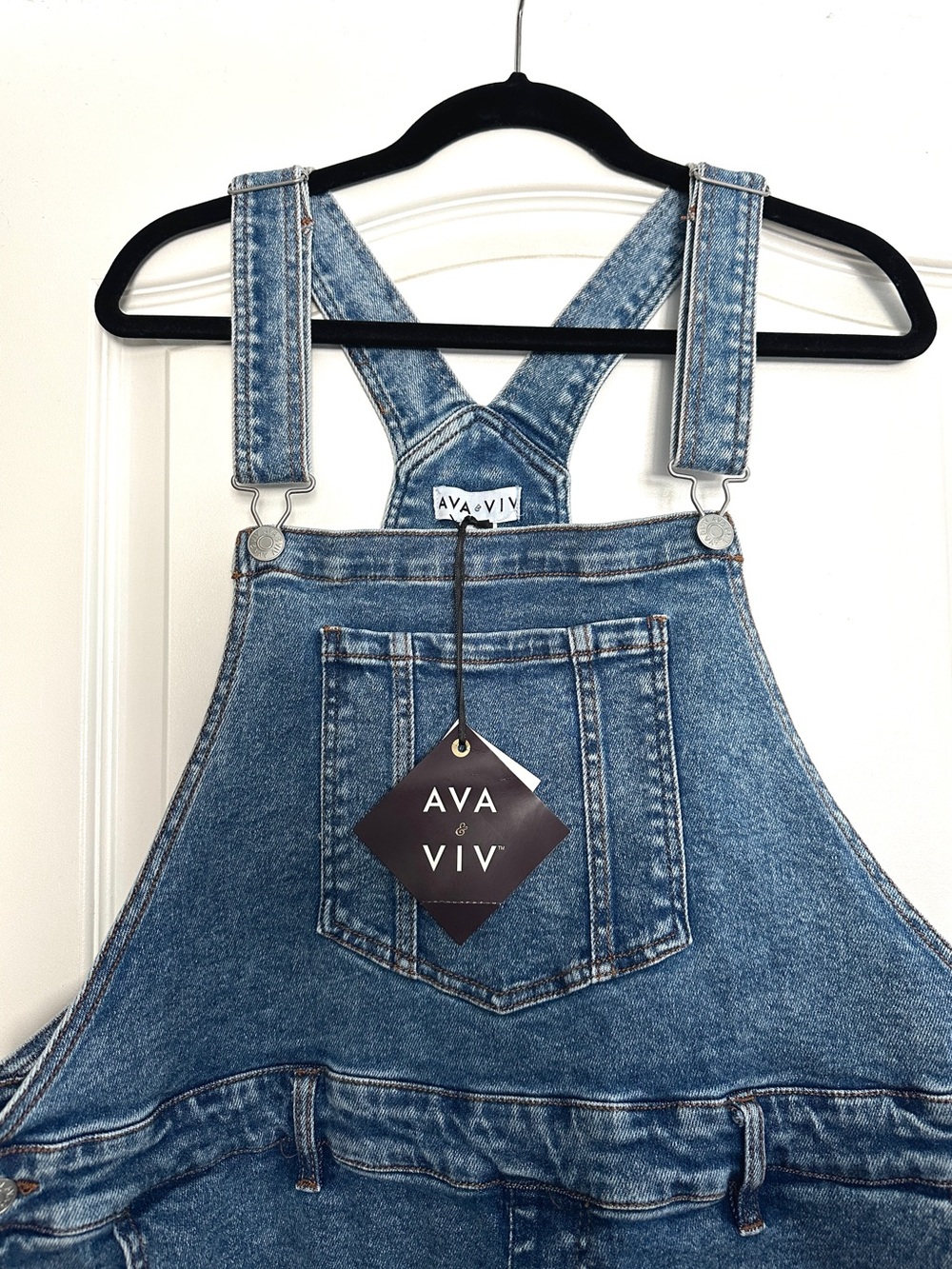 Ava & Viv Women’s Denim Blue Overalls - Size 18